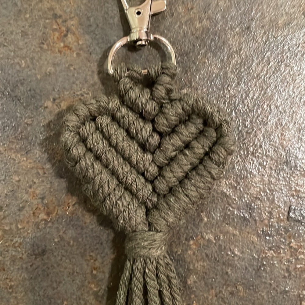 2/$20 Macrame Heart Keychain - Picture 2 of 2